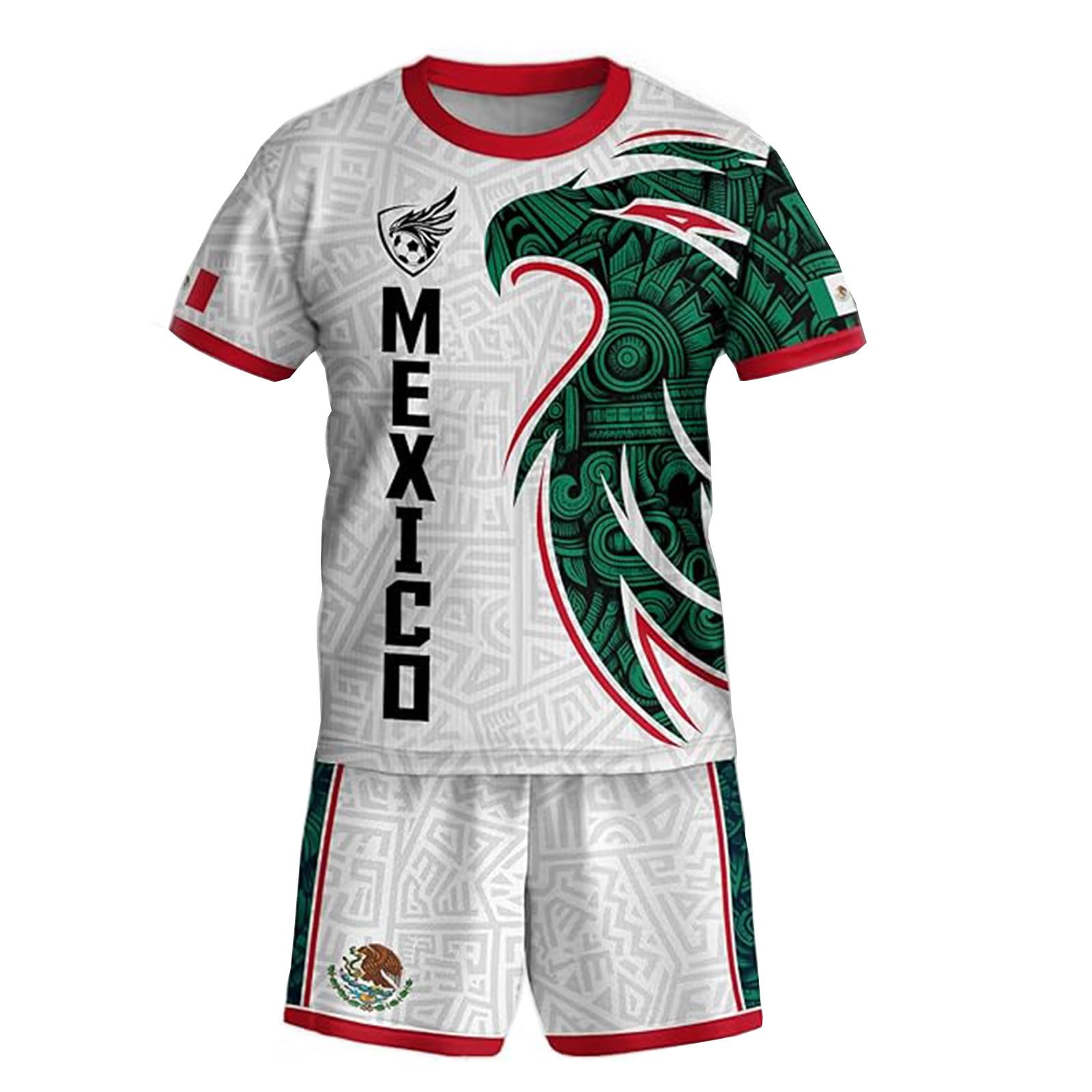 Fútbol México Traje para Niños y Adultos