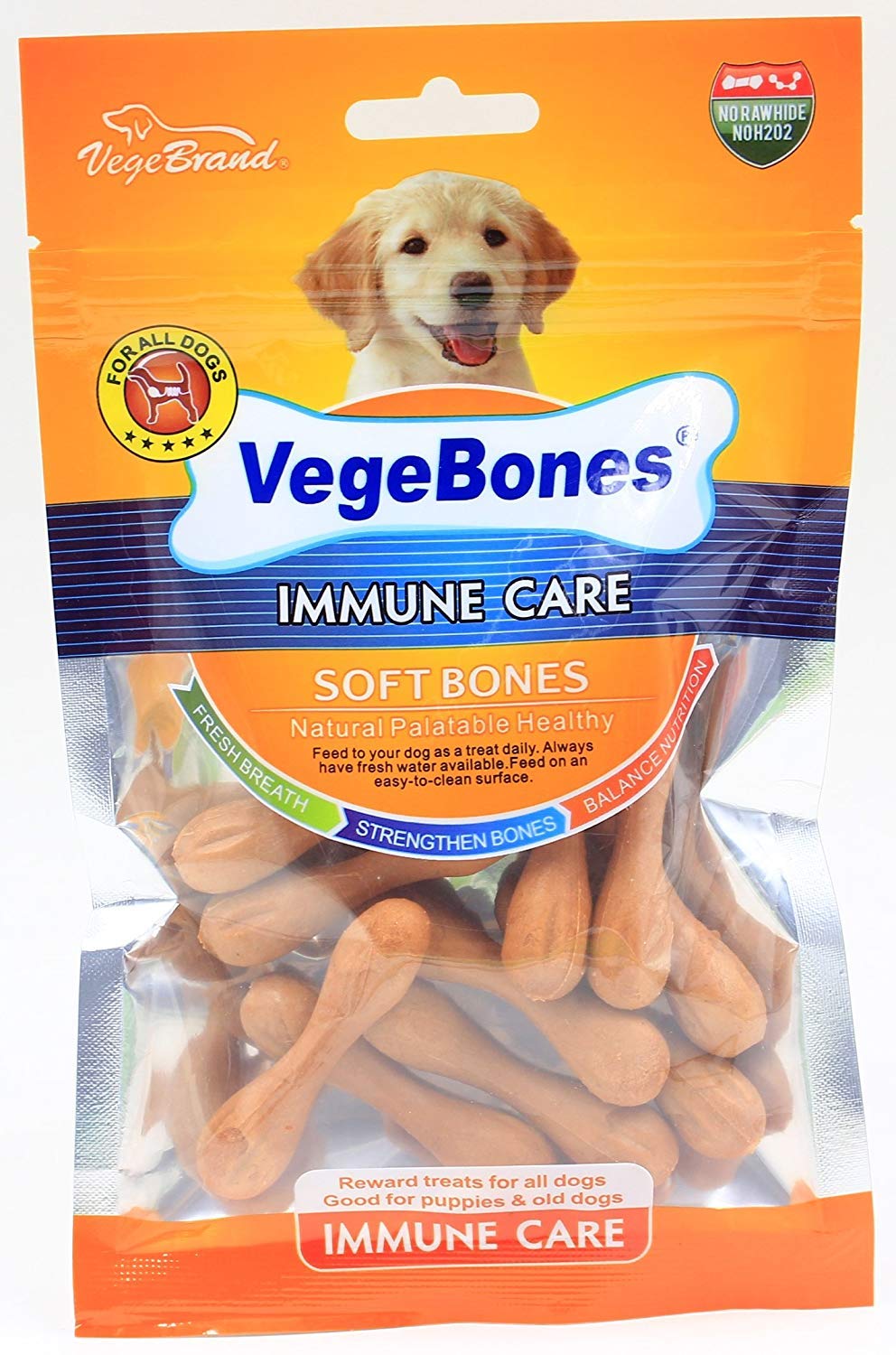 Foodie Puppies VegeBones Small Soft Bones Dental Snacks for Dogs, 60g with Free Key Ring (Immune Care) (B07JCFQVQN) Amazon Price History, Amazon Price Tracker