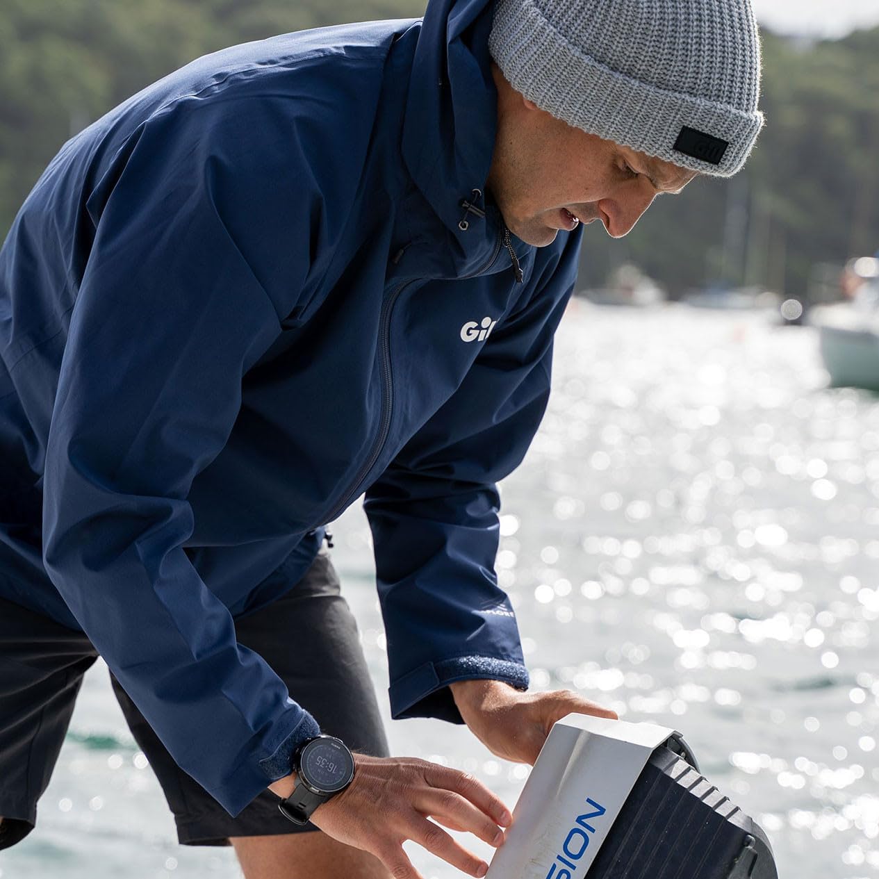 Gill Voyager Rain Jacket - Lightweight, Breathable, Windproof & Waterproof (Navy, XL)