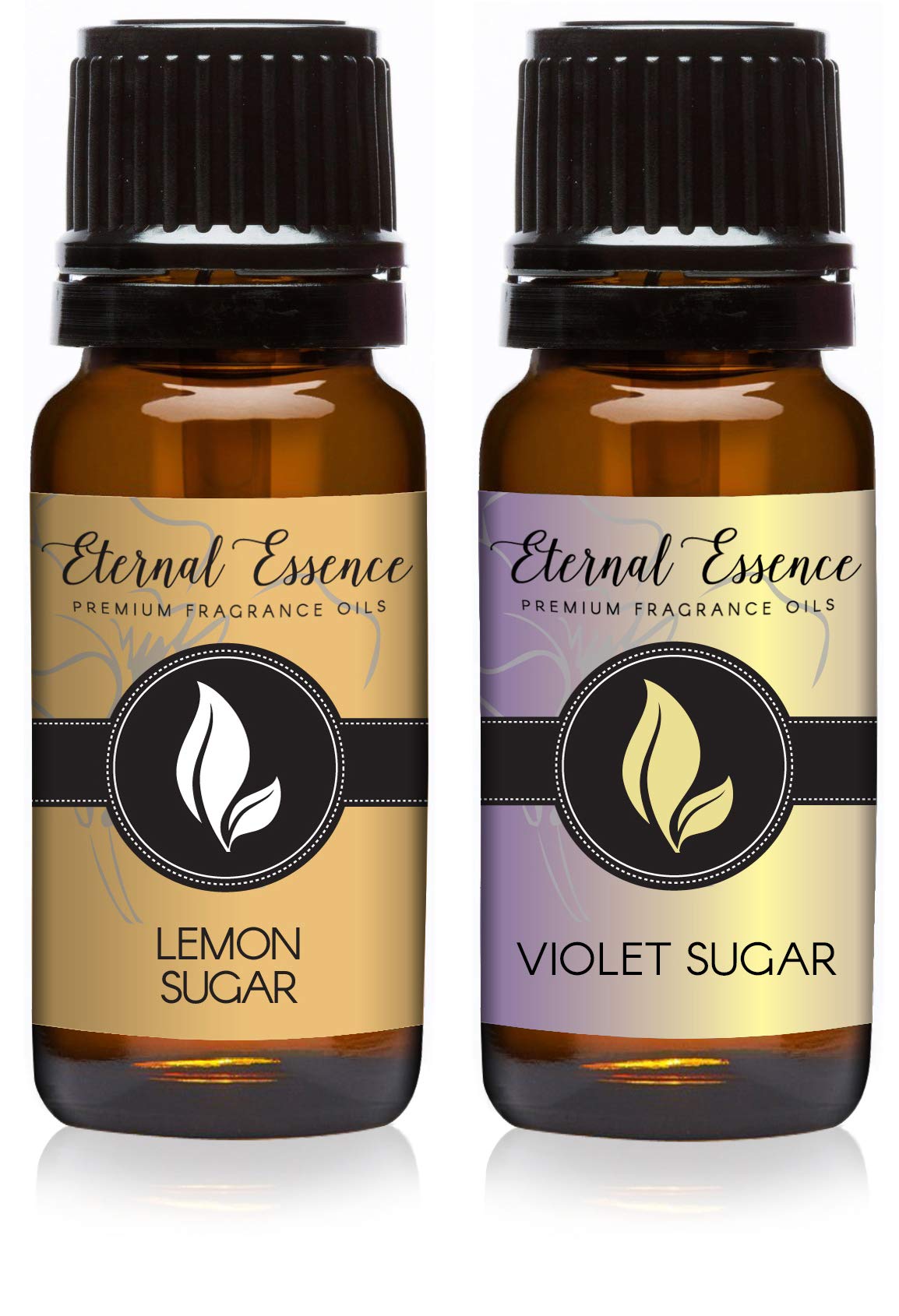 Eternal Essence Oils 2 Pack 10ml Premium Fragrance Oil - Lemon Sugar &amp; Violet Sugar - for Candle, Soap Making, Aromatherapy, Diffusers, Home Care, &amp; Humidifiers