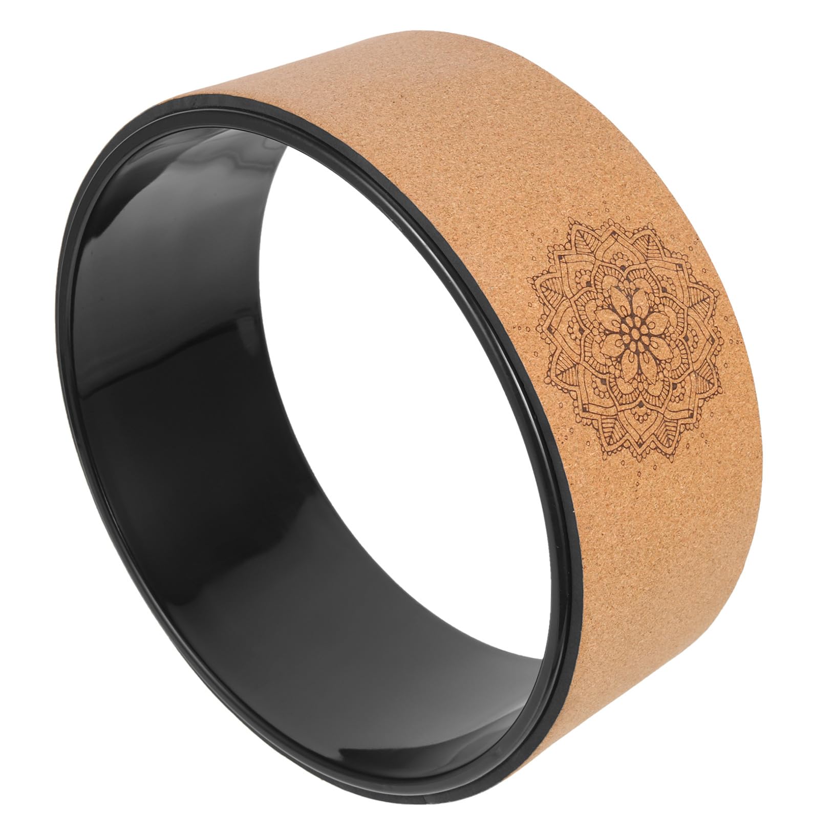 POPETPOP Ruota Yoga in Sughero Naturale Supporto Multifunzionale per Stretching Schiena e Correzione Allenamento Yoga Antiscivolo e Resistente per Esercizi Fitness e Backbend