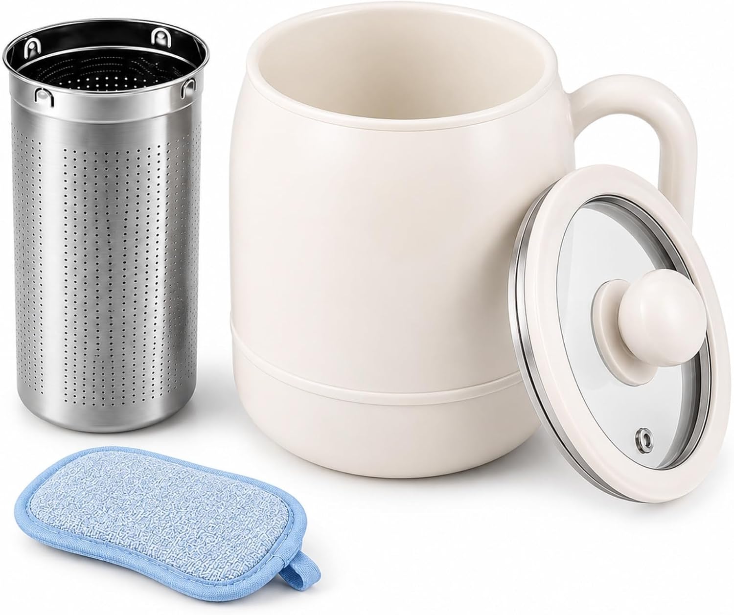 Multi-Function Portable Electric Stewing Cup, 27 Oz Cooker,B