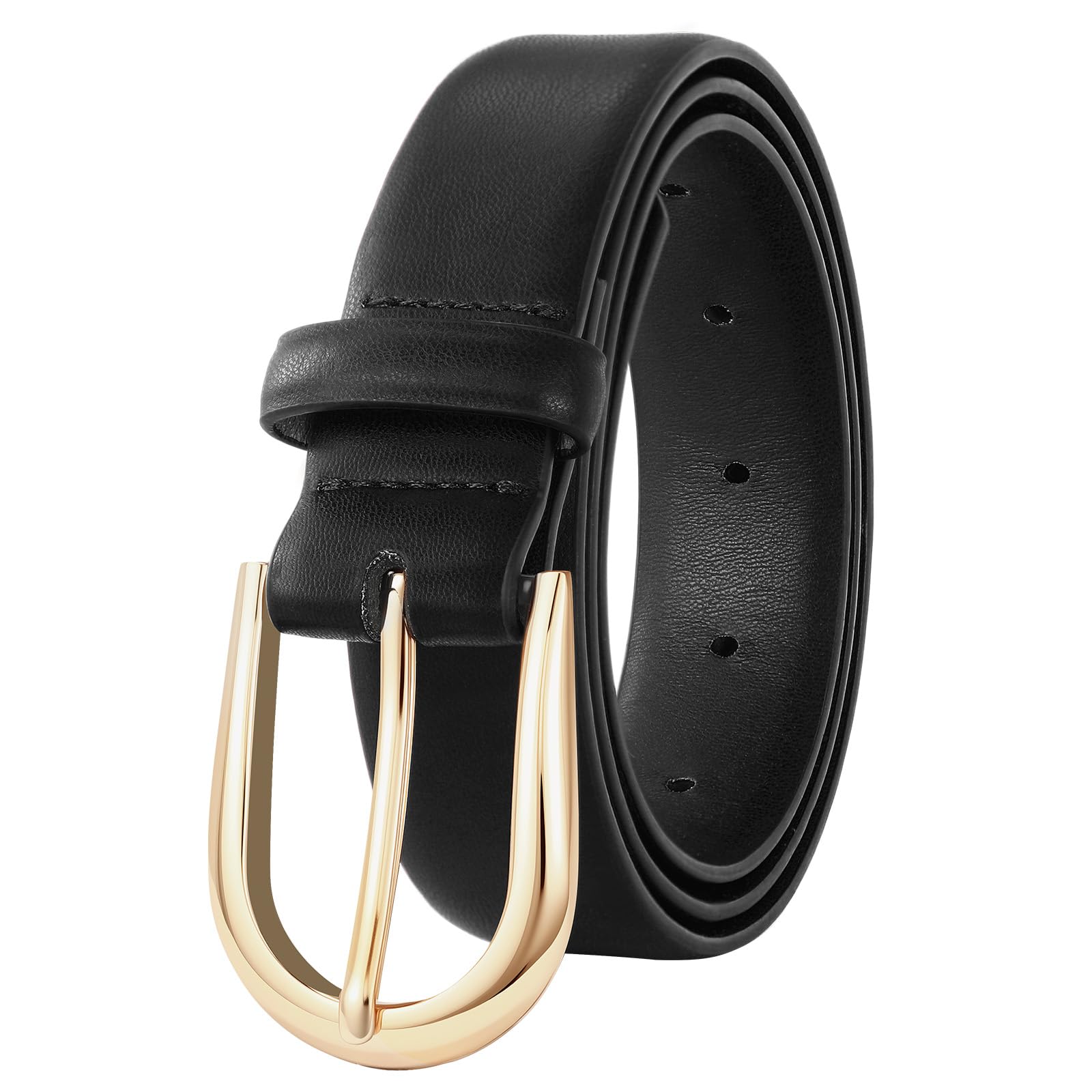 Women Belt for Jeans Pants Fashion Gold Buckle Ladies Dress Waist Belt