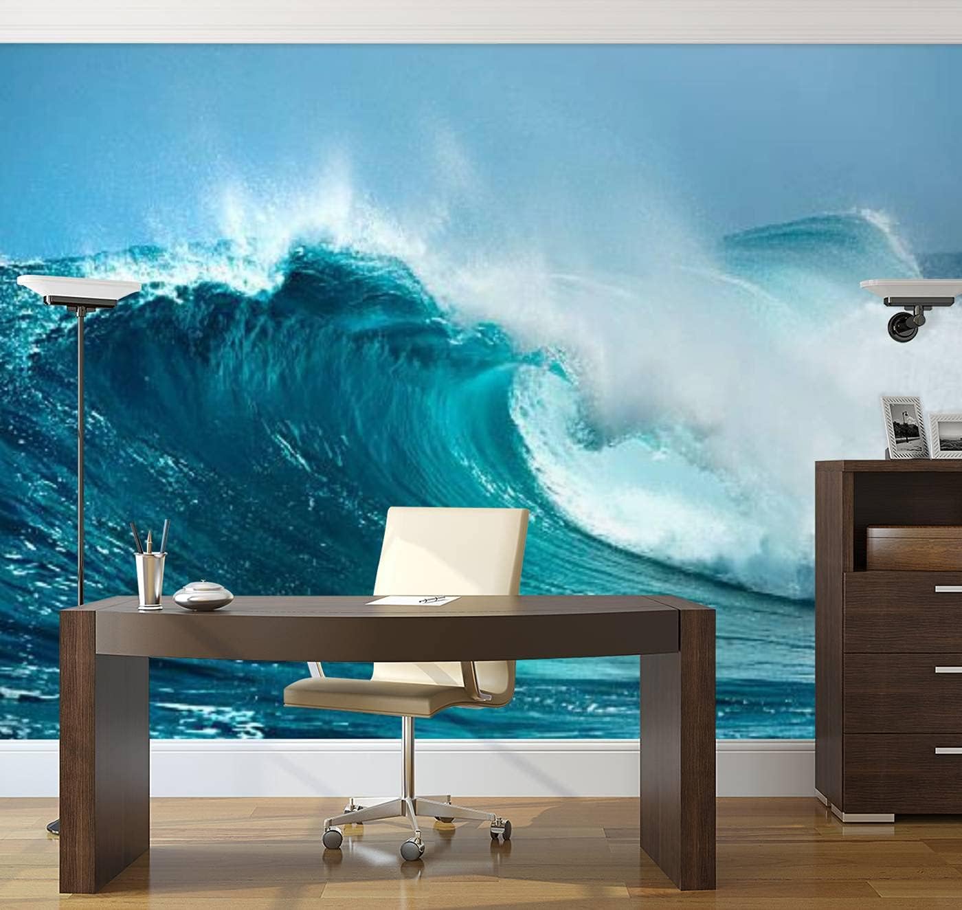 Modern 3D Ocean Wave Wallpaper Stick and Peel Wall Stickers Removable Wall Paper Mural for Living Room Bedroom TV Background