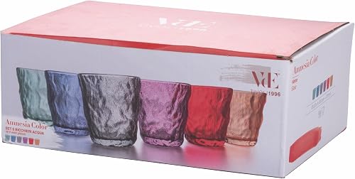 Set 6 bicchieri acqua 275 ml in vetro, Amnesia Color - 2