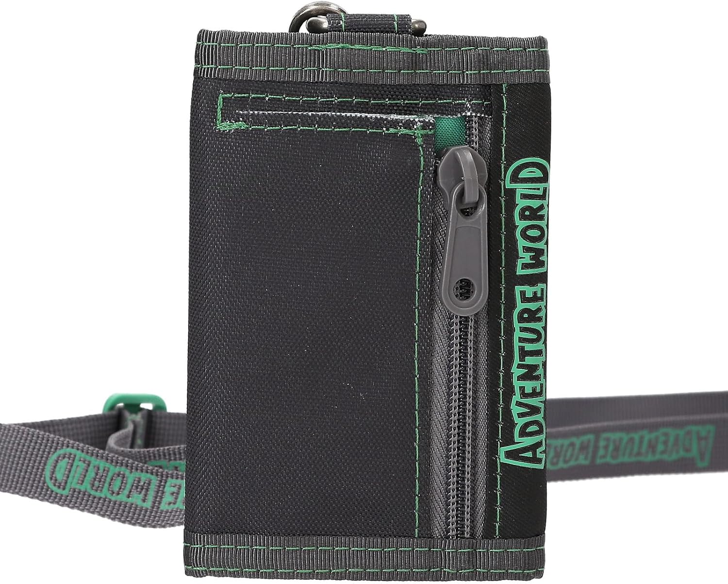 Depesche 13696 Adventure World Panther - Wallet in Black and Green with Panther Motif Wallet with Lanyard Strap
