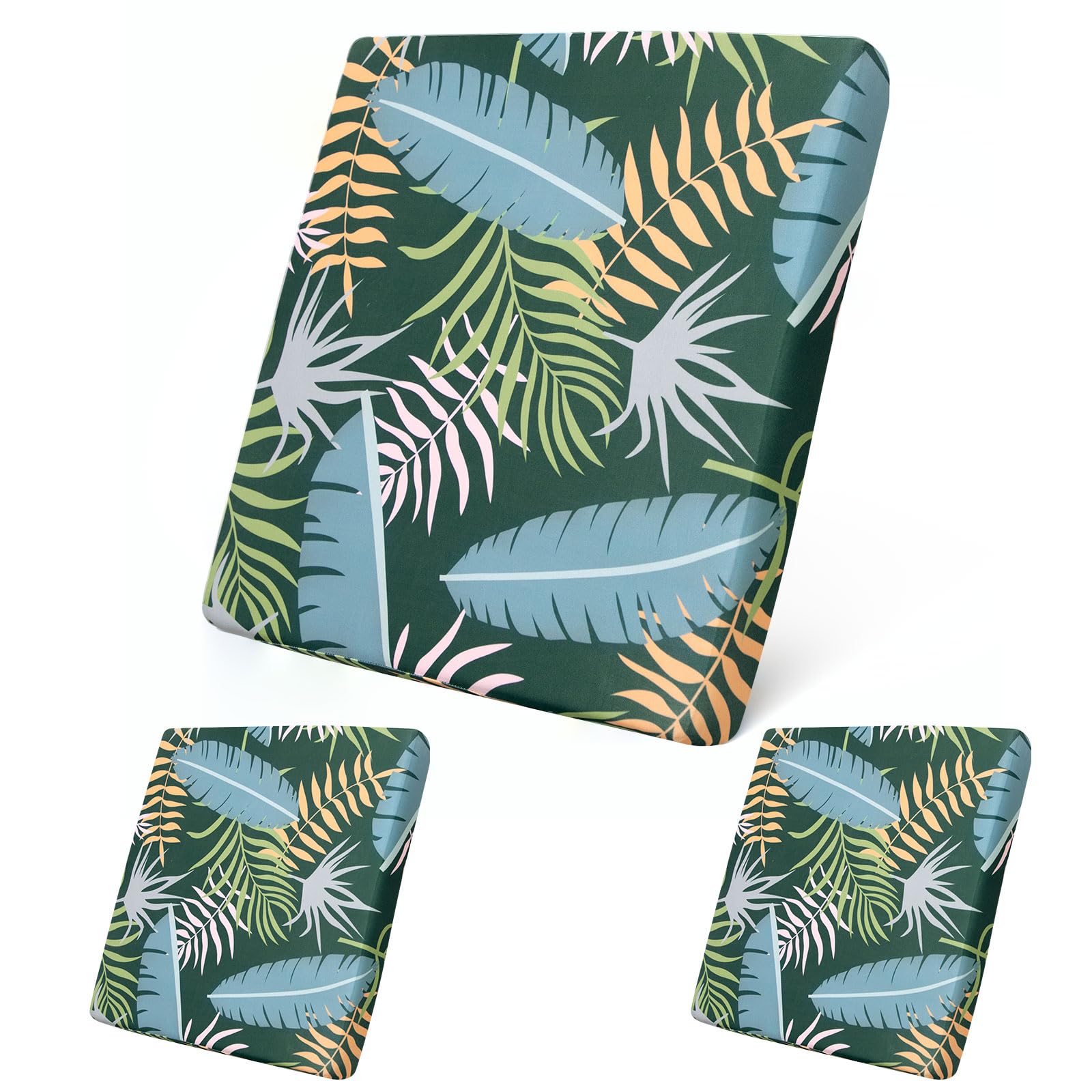 LiveGo Patio Stretch Sofa Cushion Cover Outdoor Cushion Cover Replacement Patio Furniture Cushions Couch Slipcovers Chair Seat Cover Soft Flexibility Protector (3, Flower C)