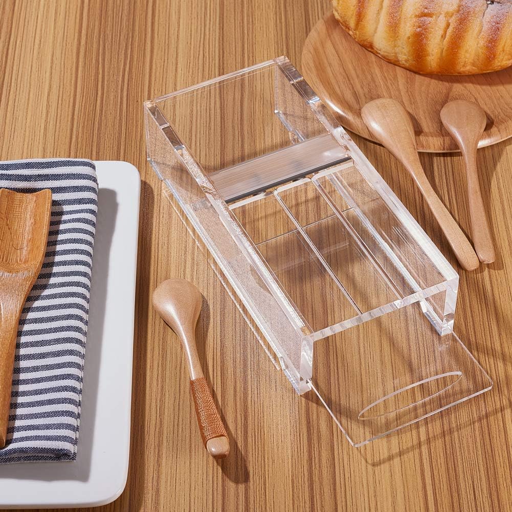 PH PandaHall Soap Beveler Planer Soap Trimming Tools Acrylic Adjustable Soap Beveling with Drawer for Handmade Soaps DIY Craft Soap Making Trimming Beveling