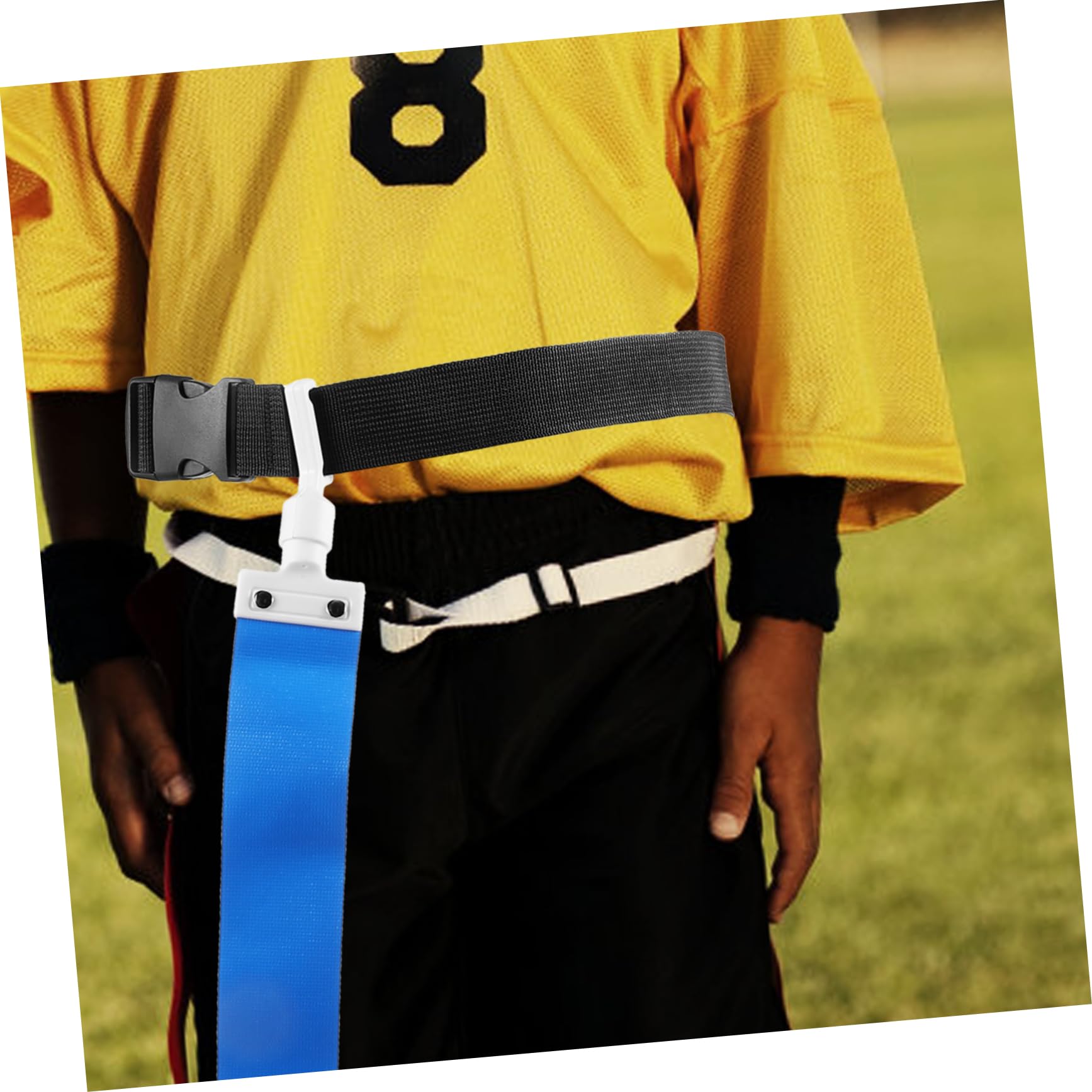 Hemoton Football Flag Belt Set Reusable Waist Flags for Youth Adults Design for Outdoor Games Brightly Colored Team Identification for Training Parties