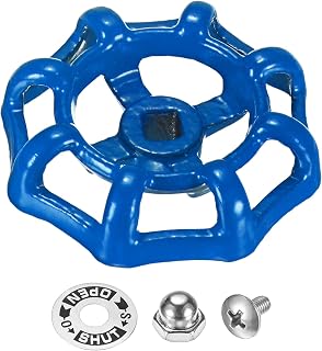 M METERXITY 1-Set Mango de Grifo Exterior, Manija de Espita de Agua Cuadrada de Hierro Fundido Pintado de 6x6mm con Tornillos, Tuercas y Arandela de Aluminio para Patio/Baño [Azul]