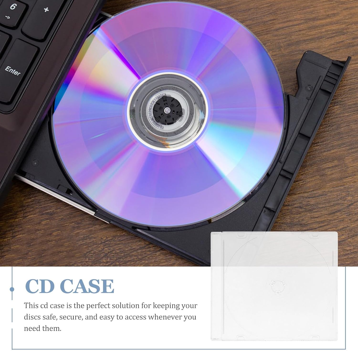 2pcs Ultra-Thin 5mm Acrylic CD Storage Boxes with Frosted Bottom, Portable DVD Cases for Car and Home Audio Accessories