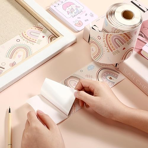 Miniatura 5 de Tablero de anuncios bohemio con borde de arco iris, borde autoadhesivo para aula, decoración impermeable para pizarra escolar (98.4 pies)