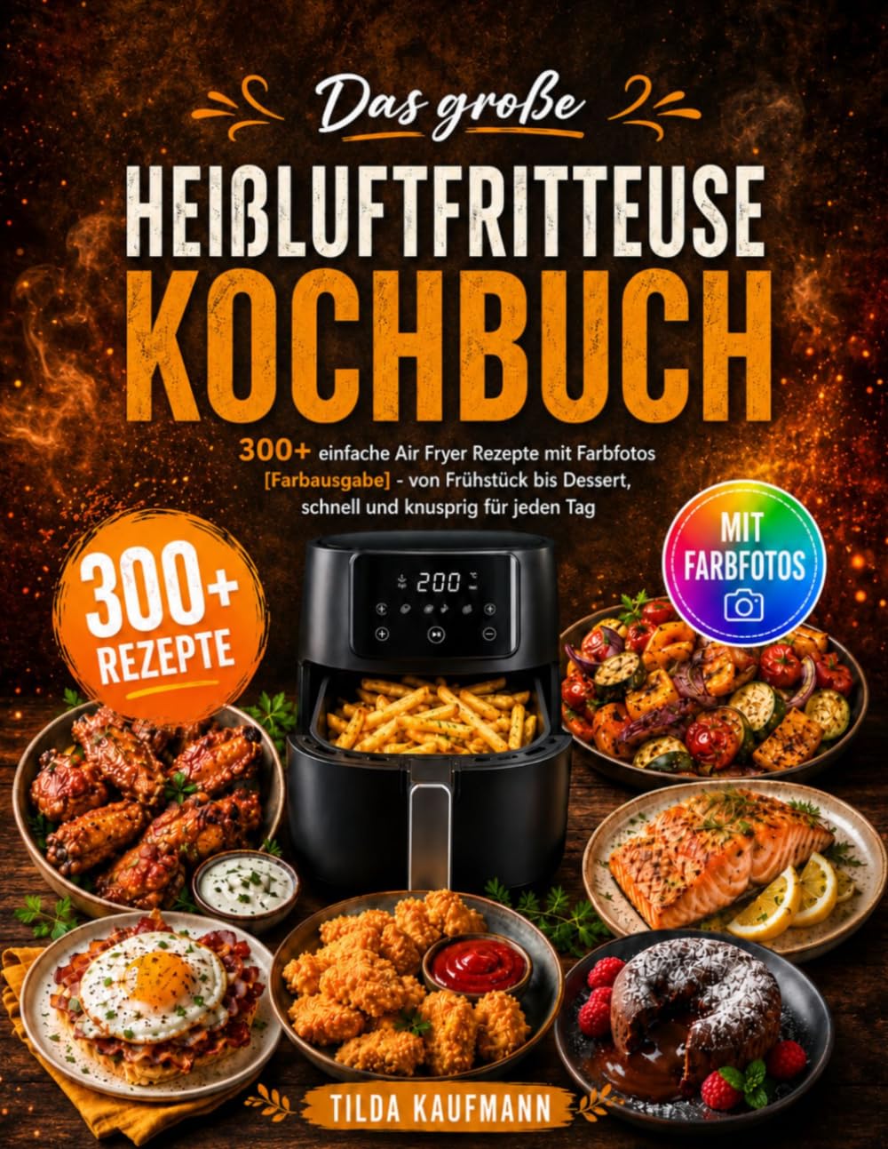 Das große Heißluftfritteuse Kochbuch: 300+ einfache Air Fryer Rezepte mit Farbfotos [Farbausgabe] - von Frühstück bis Dessert, schnell und knusprig für jeden Tag