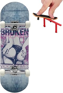 Small Fingerboard - Finger Scooter Toys, 5 Layer Maple Wood Deck |