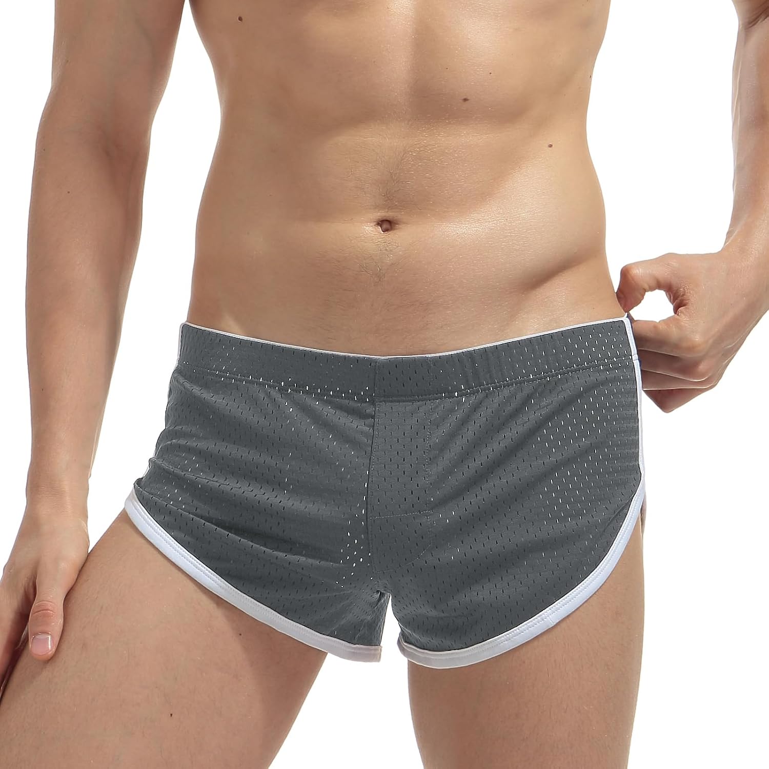 AIMPACT Men's Mesh Sleep Shorts with Front Liner, Lounging Shorts for Yard Work