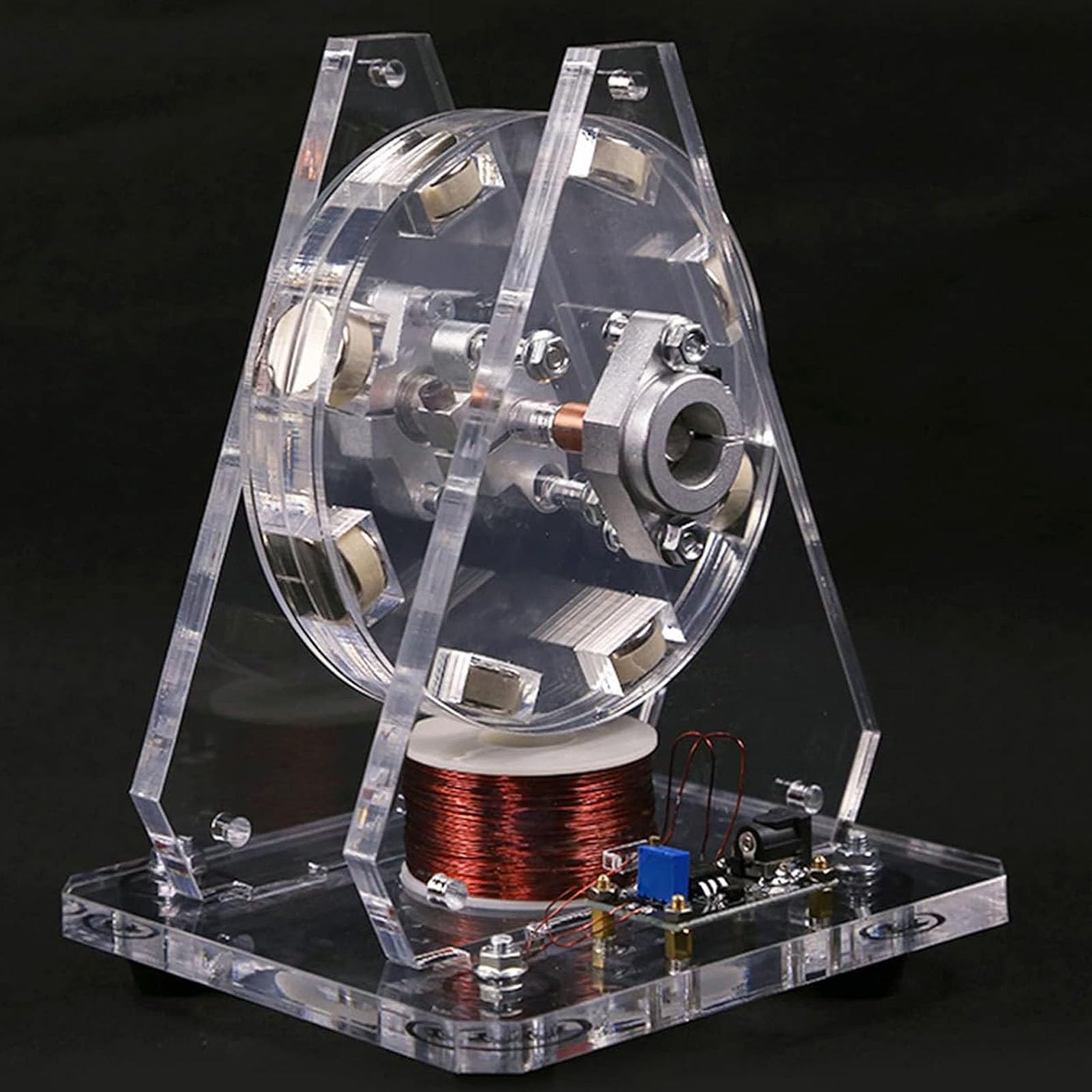 HKFGSHOP 24v Magnets Pseudo Motion Disc Motor, Brushless Motor Model, 500-1500 Rpm, Pseudo Perpetual Motion Machine Disc-type Machine, For Science Education & Creative Learning Physics Experiment Kit