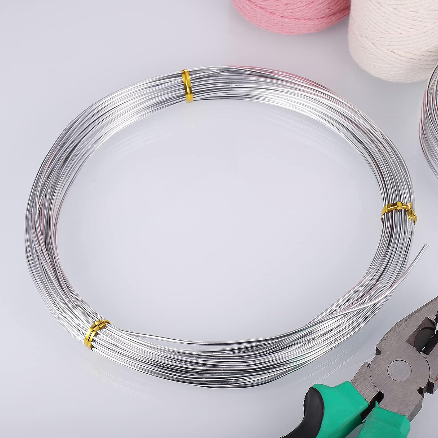 Stainless Steel Craft Wire Wires,wire for jewellery making,Aluminium Wire, Bendy Craft Wire, Silver Plated Jewellery Wire, Flexible(Silver)