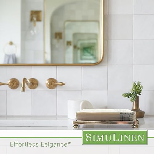 Miniatura 2 de SimuLinen - Toallas de mano, decorativas, duraderas, parecen de tela y son desechables, toallas para visitas y toallas de baño