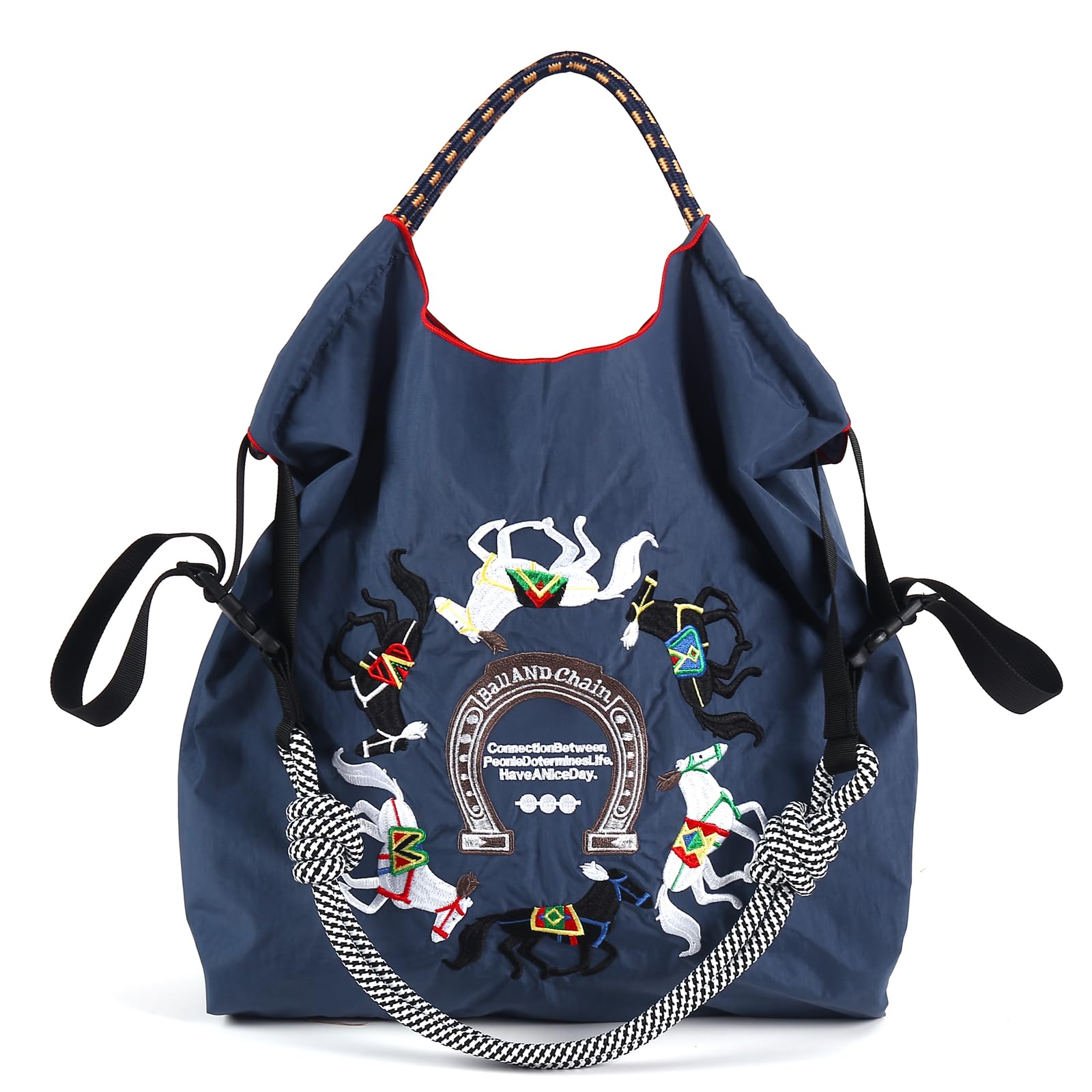 Ball&Chain Stylish Women's Reusable Shopping Bag for Leisure, Travel, and Beach Trips