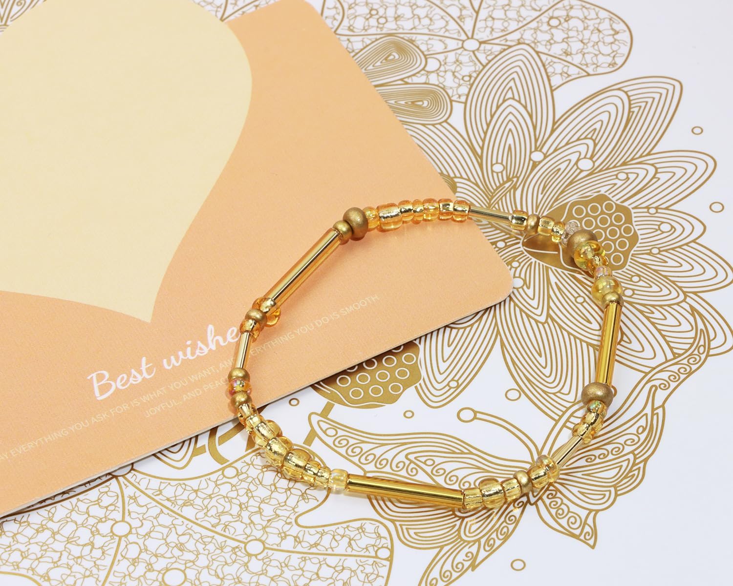 Mixed Craft Beads 1000Pcs/20g Glass Seed Beads Tube Beads Bugle Beads 1.5-4.5mm Small Loose Spacer Beads for DIY Bracelets Necklace Earring Jewelry Making (Gold) - Image 3