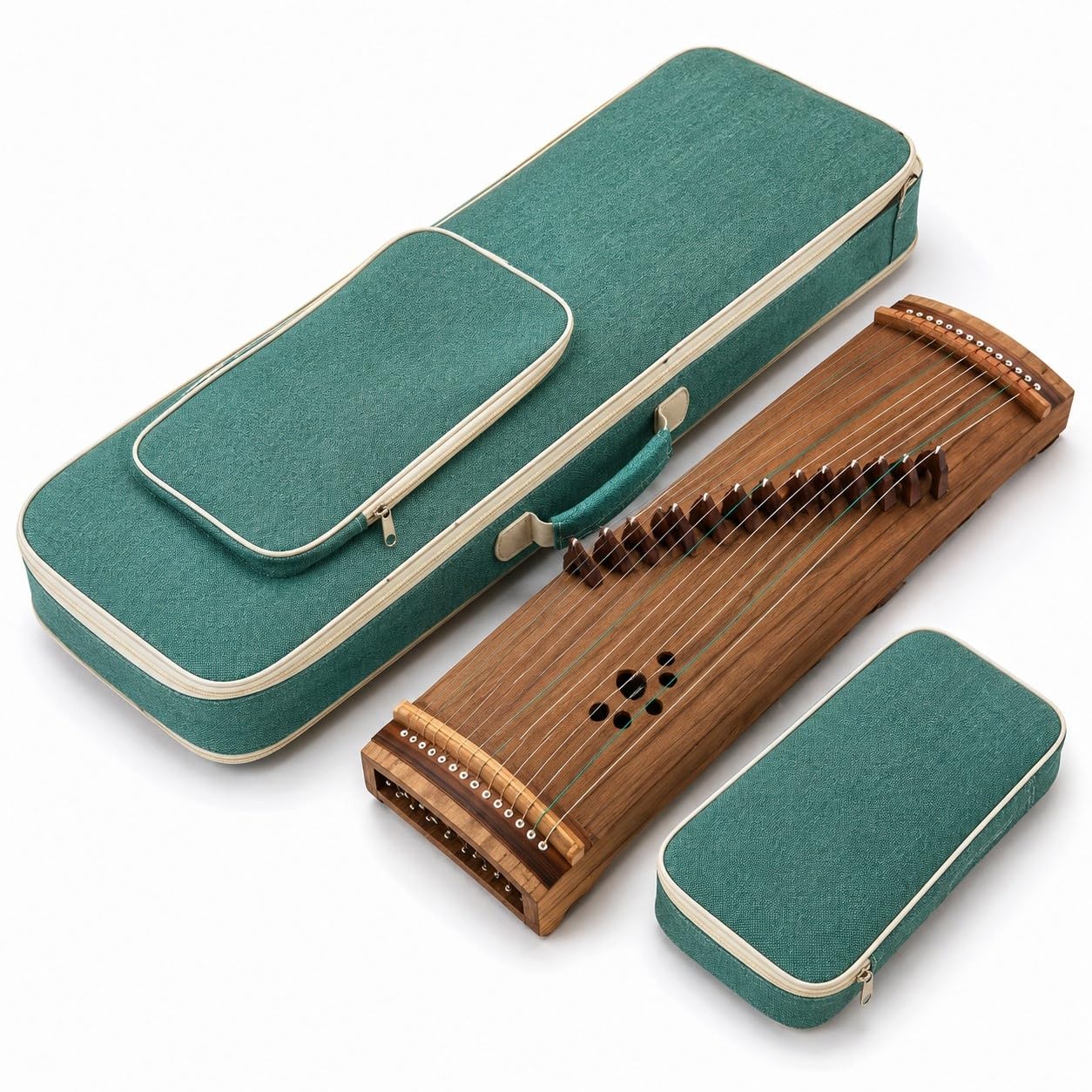 Mini przenośne pianino Guzheng 14-strunowe dla początkujących | Idealny do codziennych ćwiczeń, podróży i występów muzycznych na świeżym powietrzu.