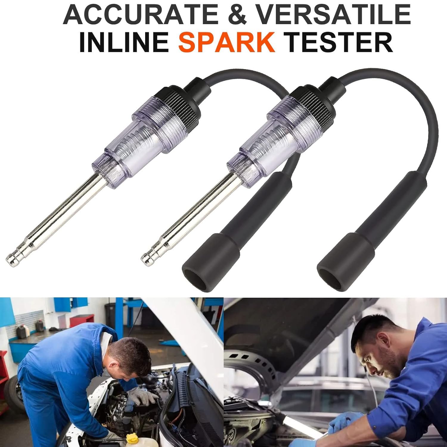 Greluma 1 Pezzo Tester per candele in linea, tester per accensione motori plug-in, accessori esterni per auto, automobile, tosaerba, strumento di verifica del motore e di diagnostica dell'indotto