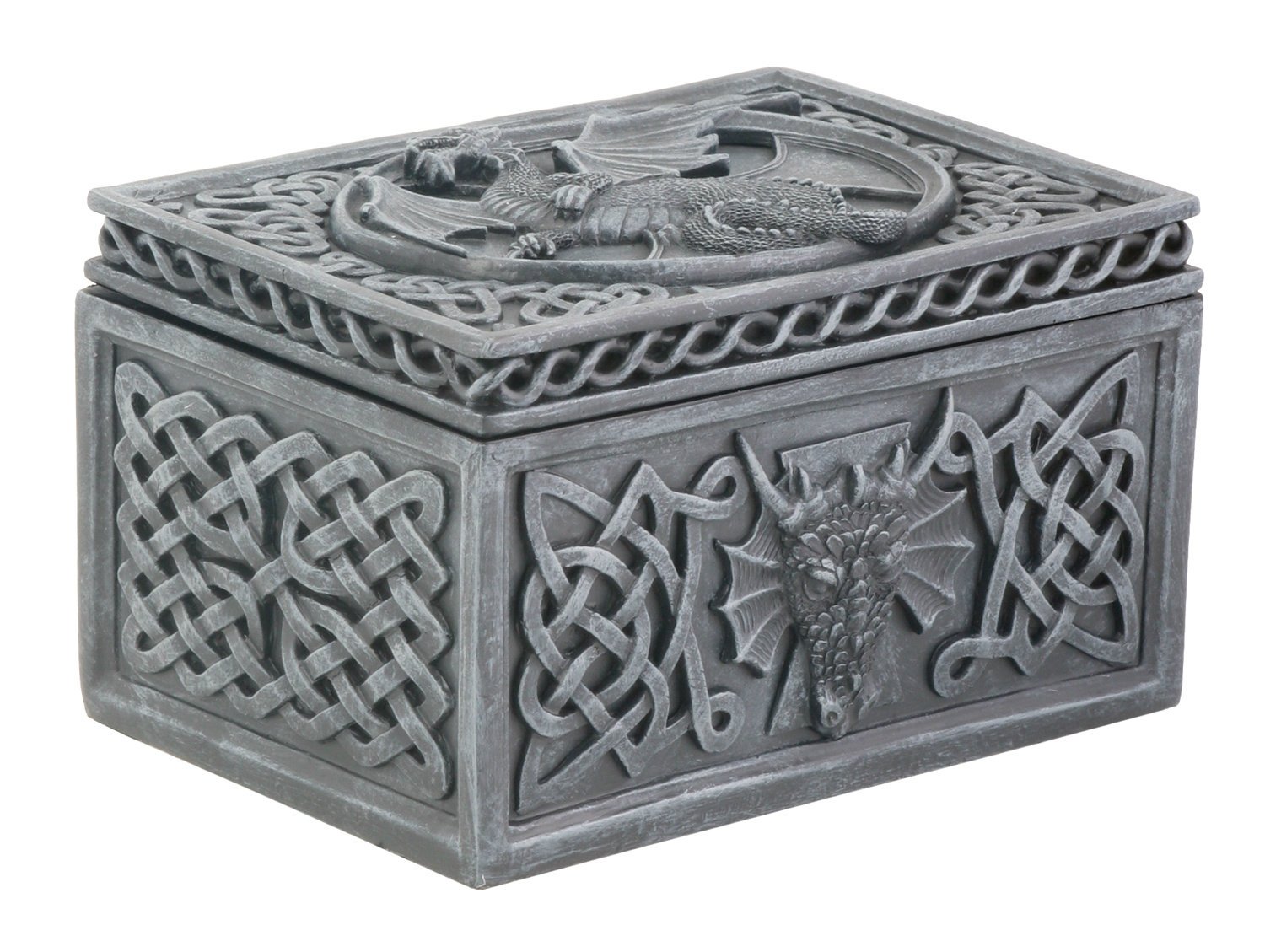 Dragon Celtic Jewelry Box - Collectible Sculpture -1