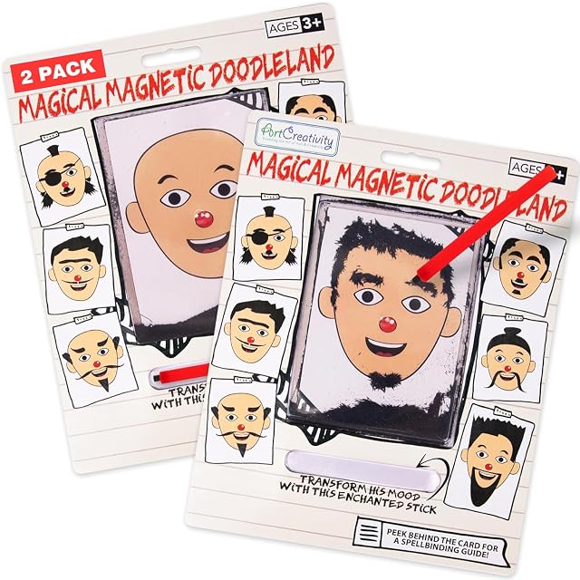 ArtCreativity Magnetic Drawing Face - 2 Pack - Travel Toys for Kids Magnetic Toys Game Magnet Drawing Doodle