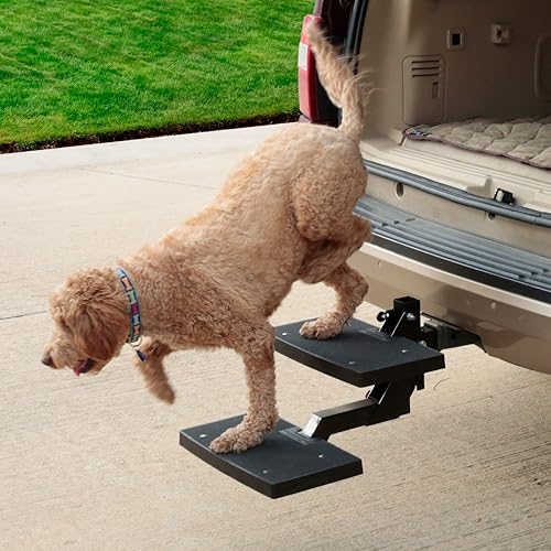 PetSafe Happy Ride - Escalón de enganche para perro fácil de instalar en cualquier enganche de vehículo de 2 pulgadas escalones de alta tracción se
