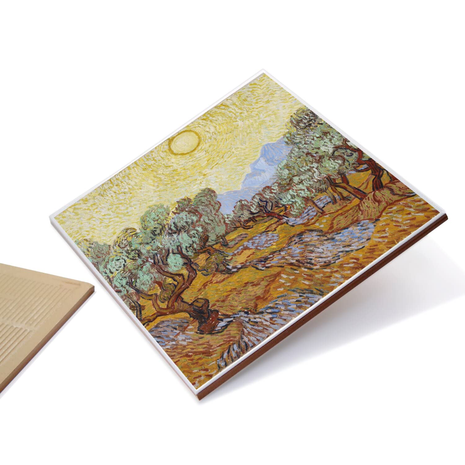 Fabulous Ceramiczne Płytki Dekoracyjne 10,8 x 10,8 cm - Van Gogh Oliwne Malarstwo Post-Impresjonizm