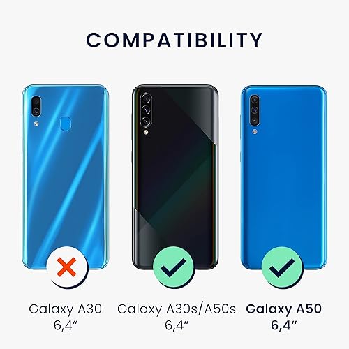 Miniatura 6 de kwmobile Funda compatible con Samsung Galaxy A50 - Funda de silicona TPU con acabado suave - Violeta burdeos