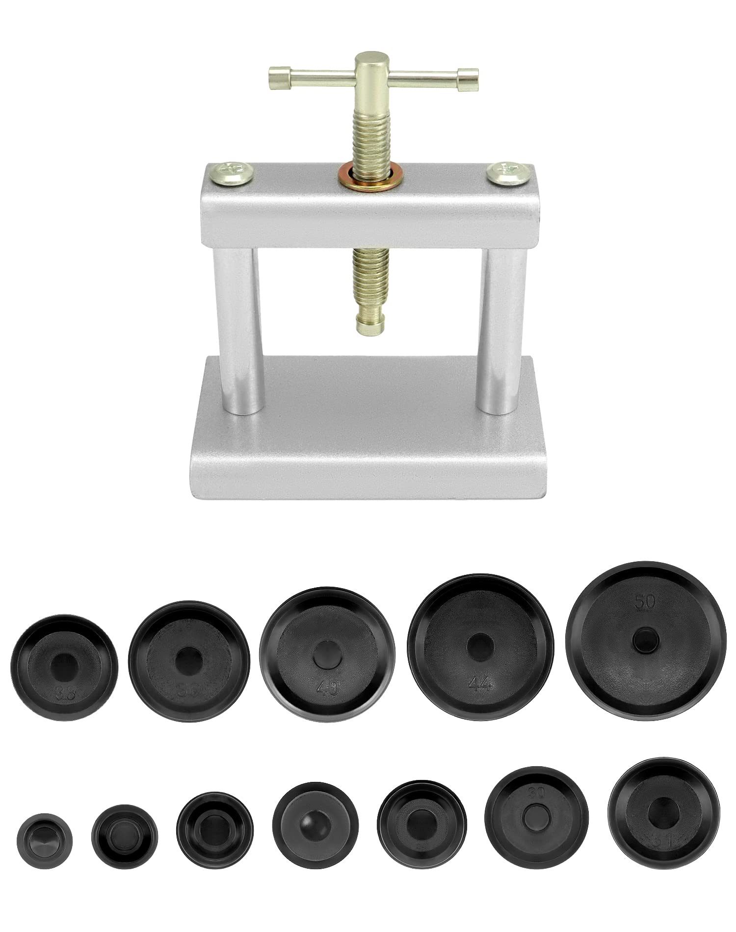 QWORK Watch Press Tool, Watch Back Press, Watch Press Set, Watch Back Case Closer with 12 Moulds