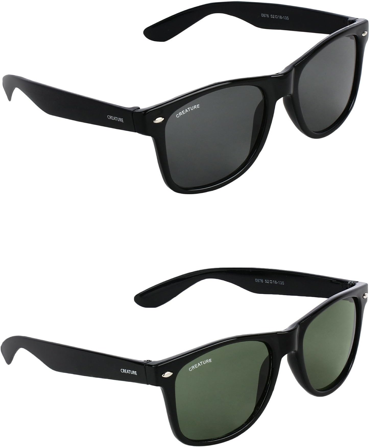 Black & Green Sunglasses Combo with UV Protection (SUN-001-003)