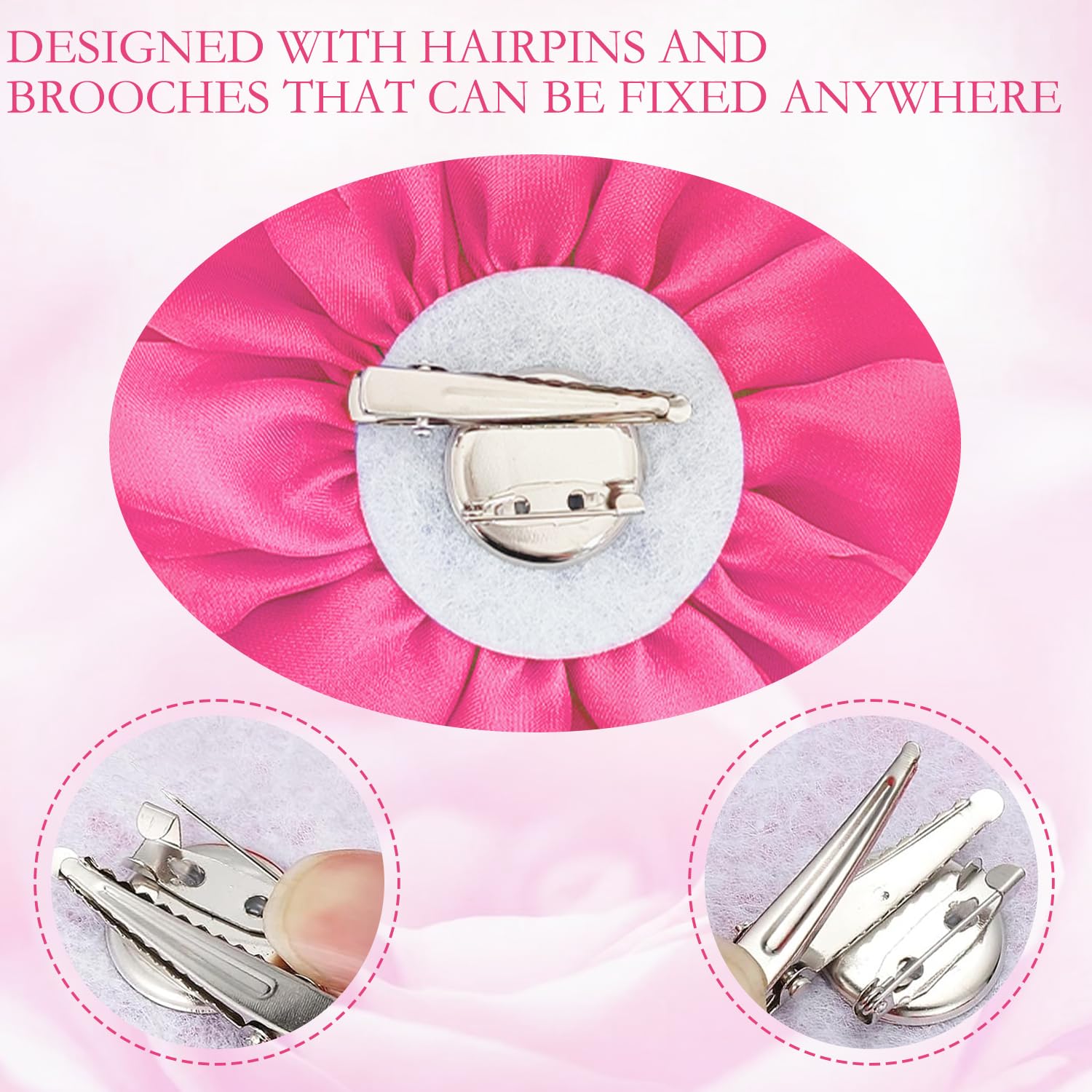 Flor Broche Grande Diseño Rosa Elegante Pinza Pelo Mujer Boda Fiesta Accesorios