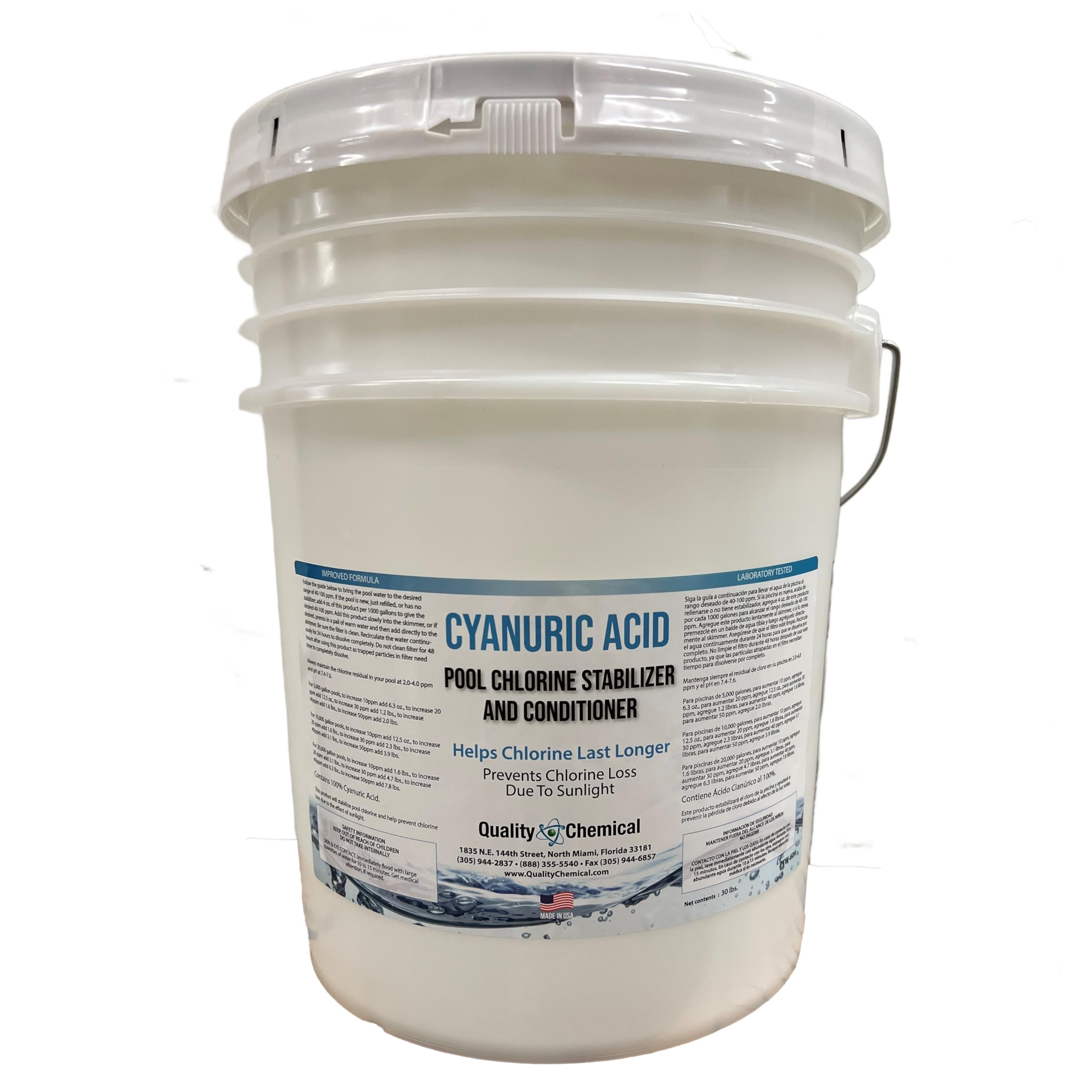 Amazon.com : Quality Chemical Blue Pool Stabilizer - 100% Cyanuric