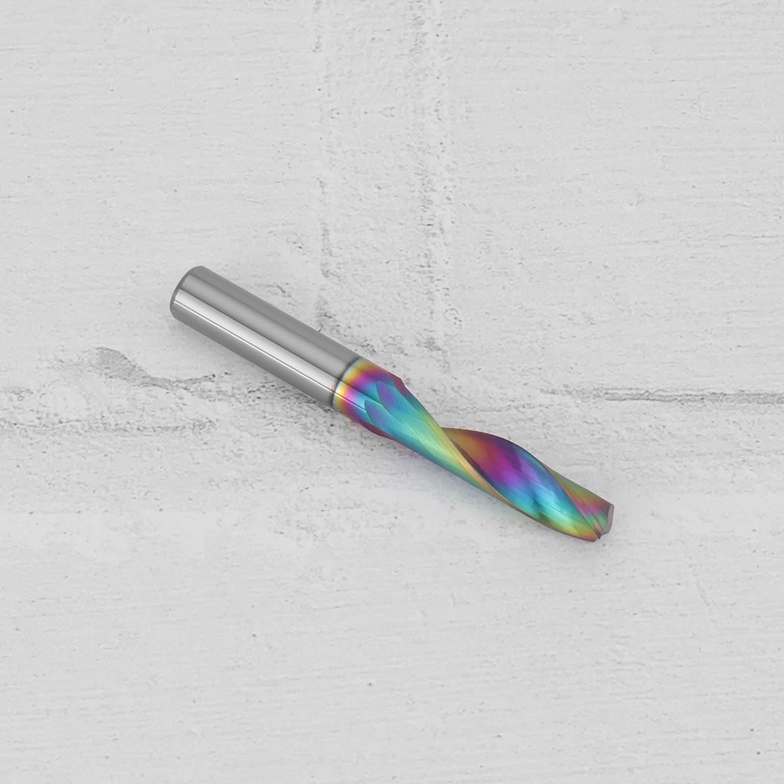 The Lord of the Tools 1x Fraise en Acier Au Tungstène avec Revêtement DLC CNC 6mm Tige Simple Fraise 22mm Longueur de Coupe 50mm Longueur Totale pour Le Traitement CNC Aluminium Cuivre Bois Acrylique