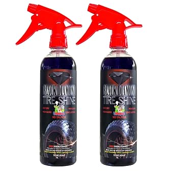Black Diamond Tire Shine 16oz Pack of 2 High Gloss - Non Sling - Long Lasting - Fast Dry - #BestiaNegraShine - #BlackBeastShine