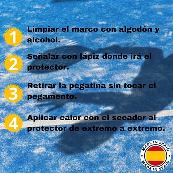 Protector de Pala de Pádel Transparente y Rugoso, Silicona Duradera - Cinta de Protección de Alto Impacto 35x370mm Ligero y Fácil de Instalar para Máxima Durabilidad - 3