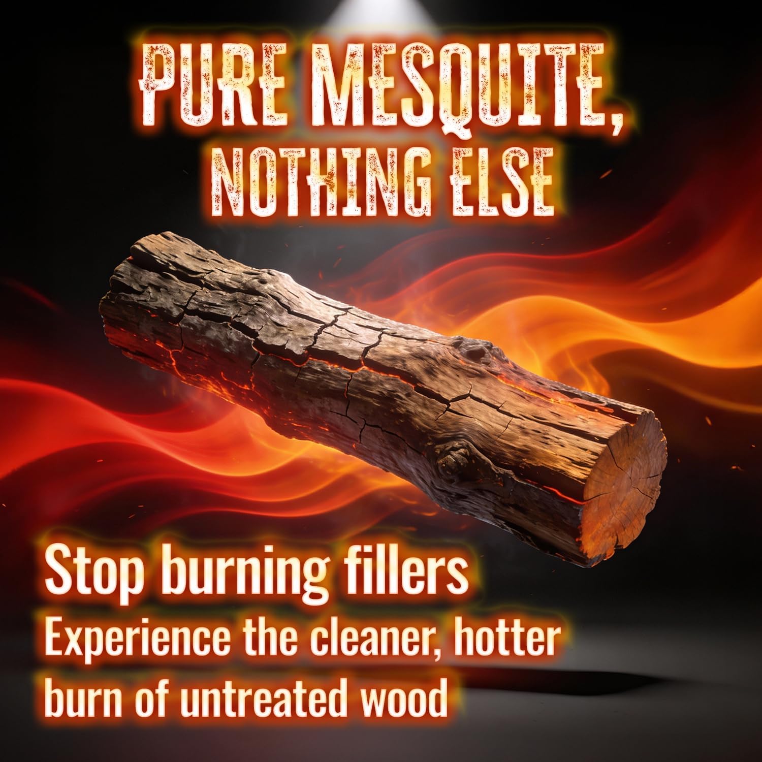 Rancho Viejo Wood Logs – 100% Natural Hardwood Firewood for Grilling, Indoor Fireplaces, Outdoor Campfires & Wood Stoves – Long Burn Time, Low Smoke & Chemical-Free Fire Logs, 9.9 lb, 1-Pack