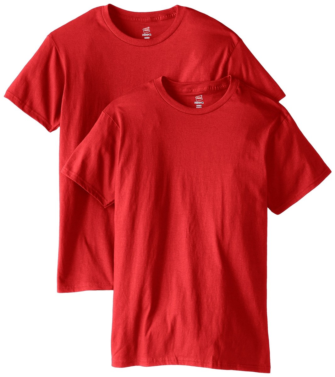 Hanes Men's S/S Nano-t Nano Premium Cotton T-Shirt (Pack of 2), DarkRed, M