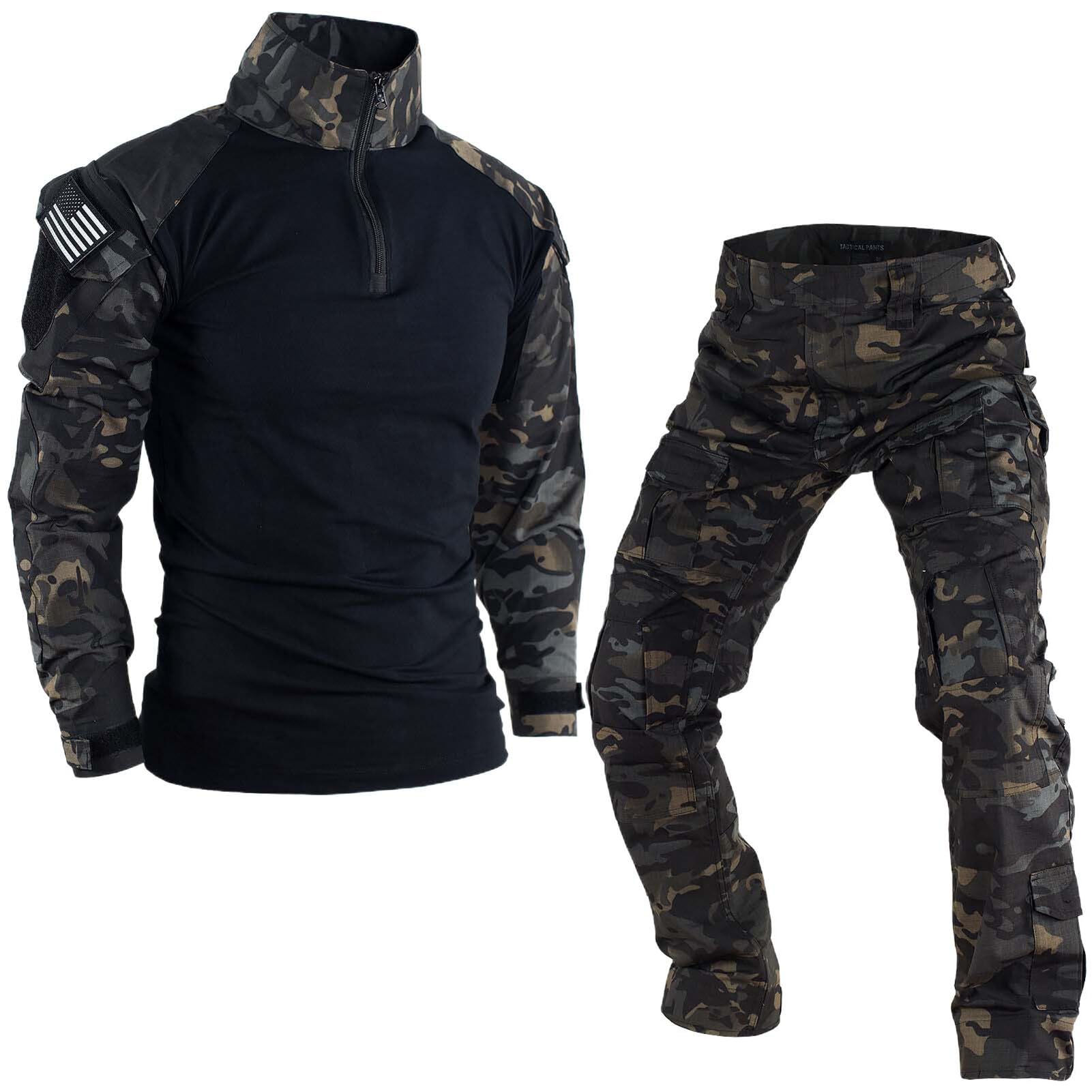 Uniforme militaire camouflage homme : la solution combinaison multi-poches contre les ronces