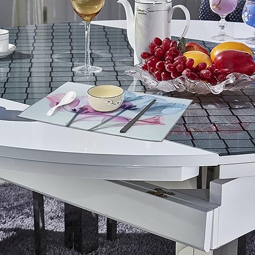 Miniatura 4 de Abstract Blue Tulip Floral Placemats Set of 6 Resistant Table Mats Washable Place Mats for Dinner Party Table Decoration