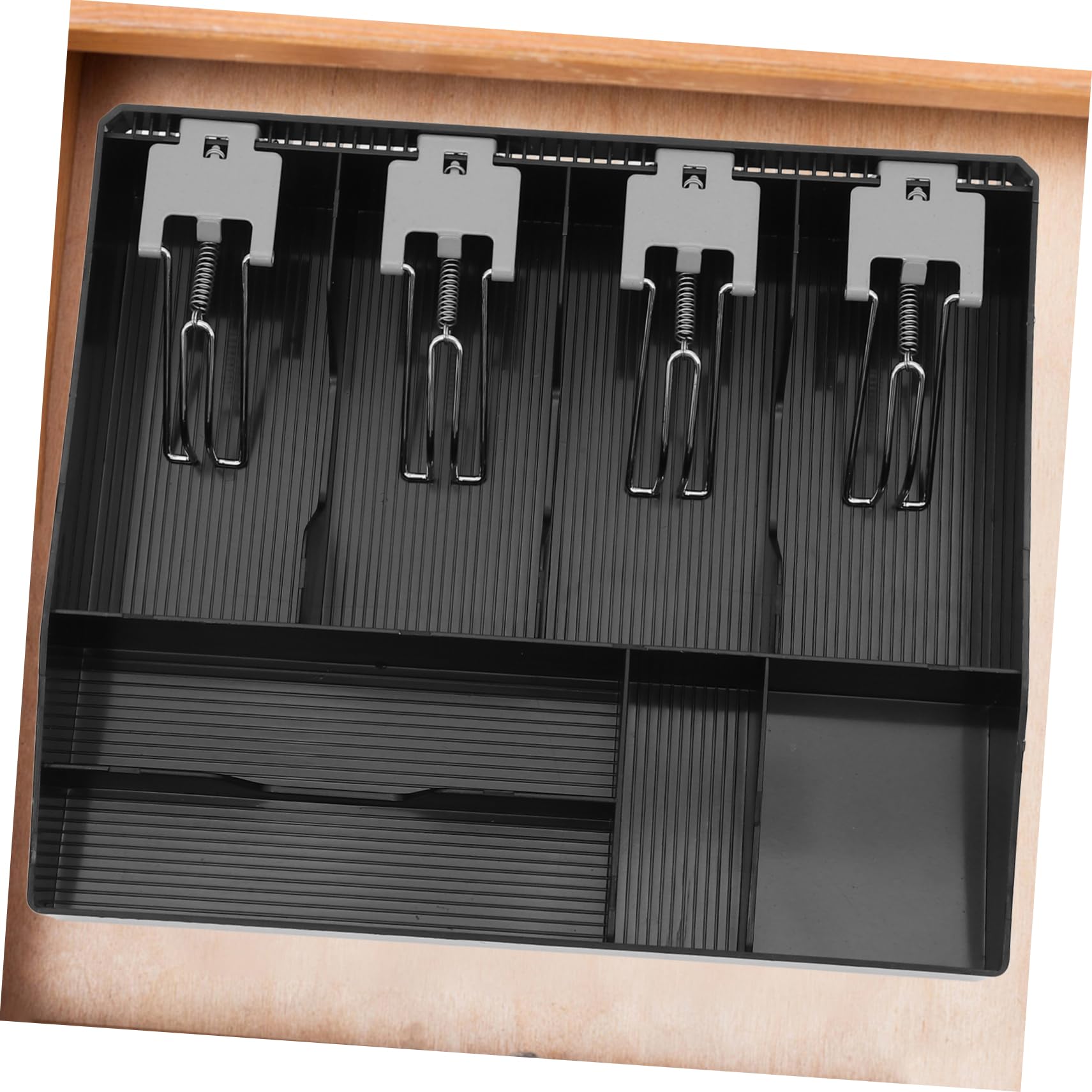 STOBOK Dinero Multi-compartimentos Con Clip Organizador Tiendas y Doméstico Para Supermercados y Puntos De Compartimentos Para y Billetes