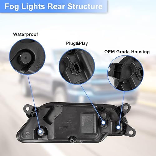 Miniatura 5 de ROXX Conjunto de luces antiniebla para Mercedes-Benz 2010-2016 E350E550  2010-2015 E63 AMG, luces antiniebla LED de conducción OEM reemplazo con