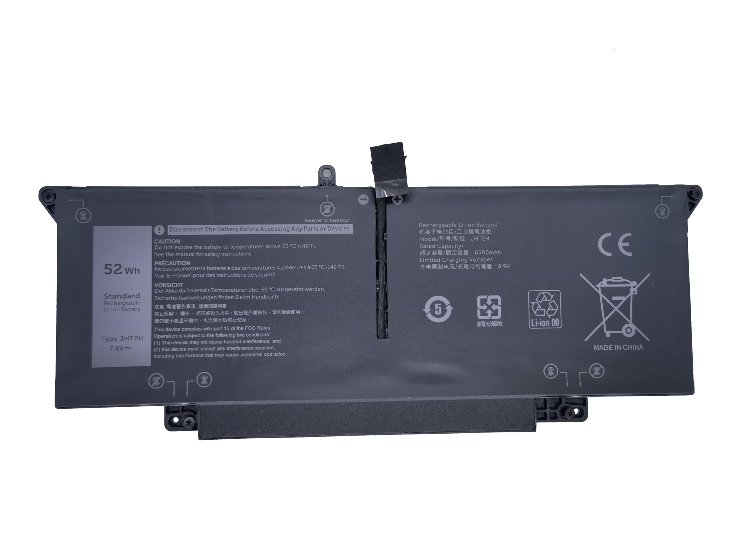 Amazon.com: NBULBL JHT2H 7.6V 52Wh Laptop Battery Replacement for