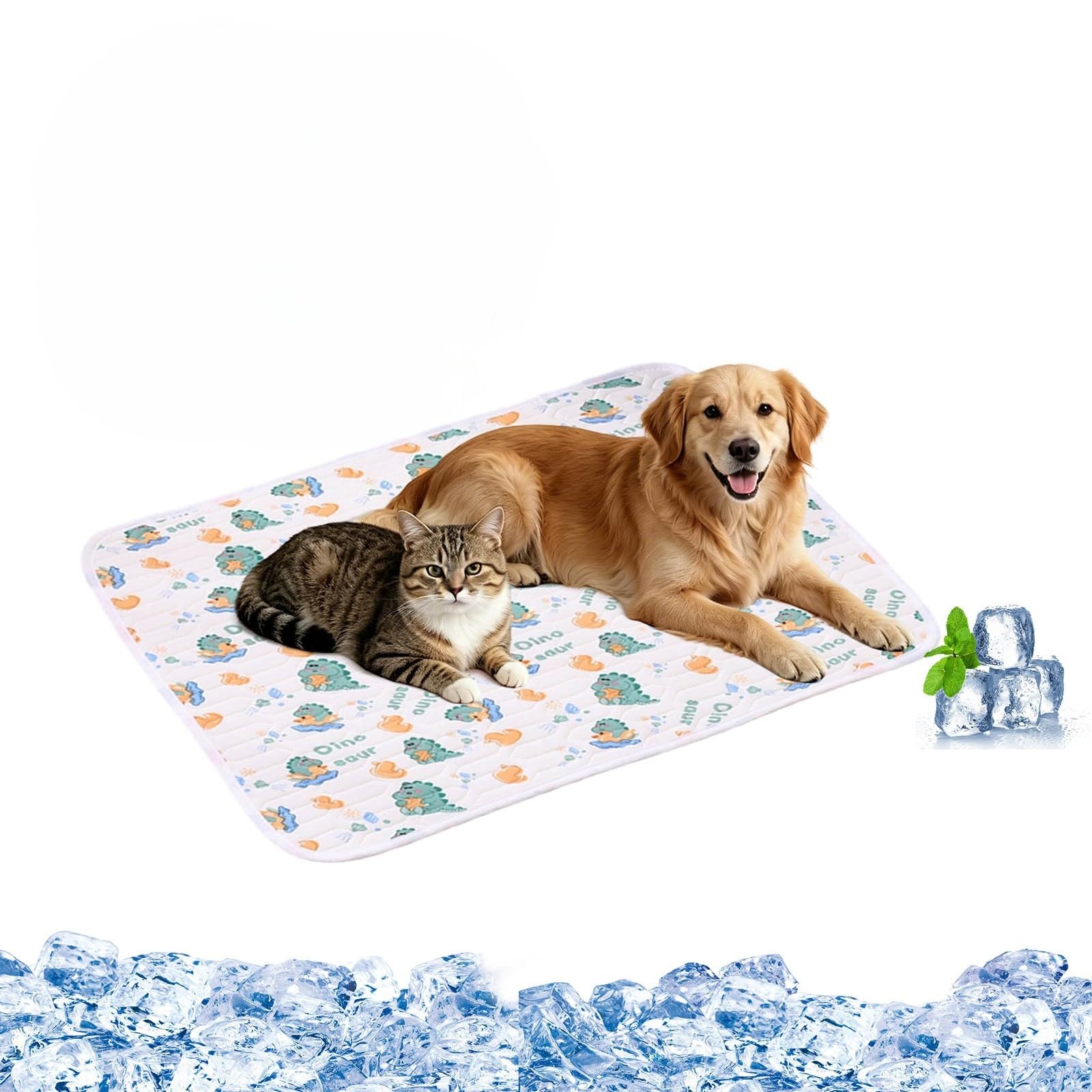 Cool Mat for Dog, Portable Pet Cooling Mats, Washable Reusable Pets Cool Mat, Summer Heat Relief Self Cooling Pad Beds, Soft Ice-Silk Mats for Dogs Cats for Home, Indoor, Outdoor, Car Seats