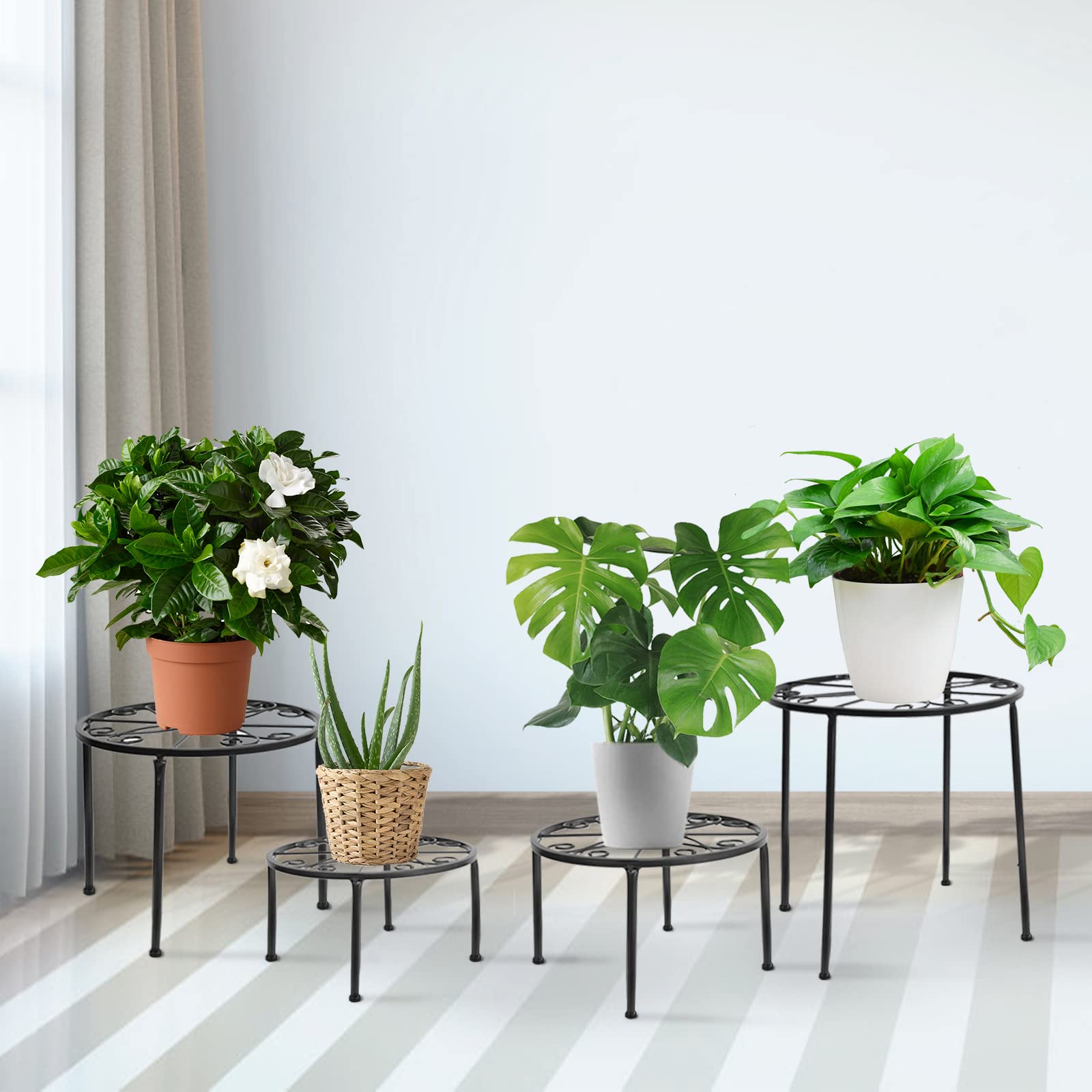 5er Pack Pflanzenständer – Schwerlast Metallregal In Schwarz, Rostfrei, Für Innen & Außen, 5 Größen, Blumentreppe Für Balkon & Terrasse 5er Pack Pflanzenständer – Schwerlast Metallregal In Schwarz, Rostfrei, Für Innen & Außen, 5 Größen, Blumentreppe Für Balkon & Terrasse