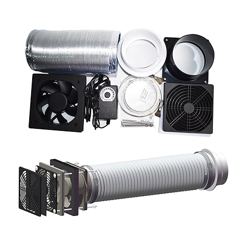 Miniatura 4 de Kit de ventilación de impresora 3D para carcasa con ventilador de escape de 4 pulgadas, extractor de humos, absorbente de ahumador, elimina el olor