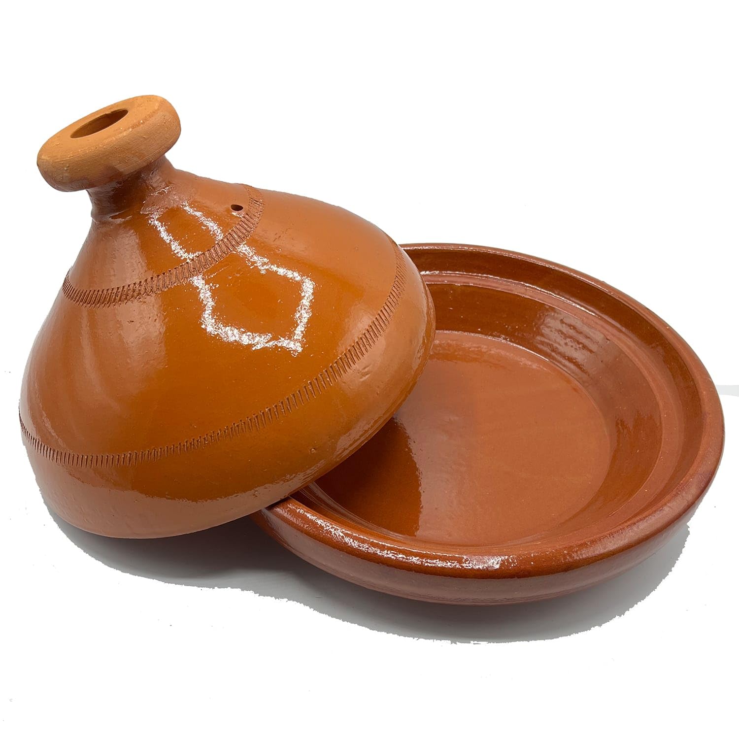 Tajine Marocchina Tradizionale in Terracotta Naturale Pentola Piatto Etnico Tunisina L 3Ocm 0511241400