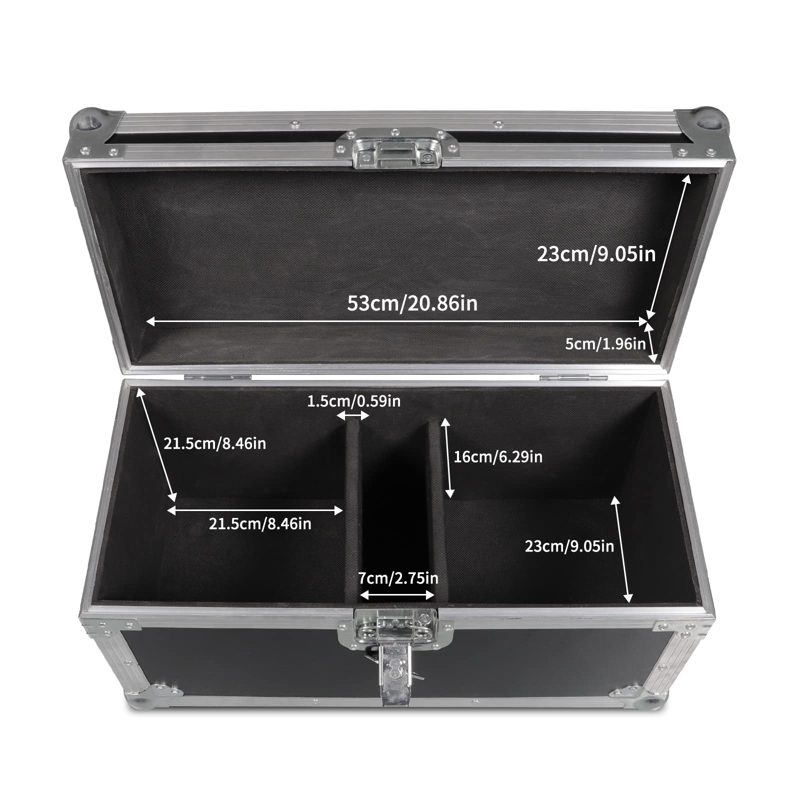 Flightcase valigia di trasporto carico 2 pezzi, per macchine pirotecniche Macchina per fuochi d'artificio Cold Spark Macchina per effetti speciali sul palco, 59x30x32cm